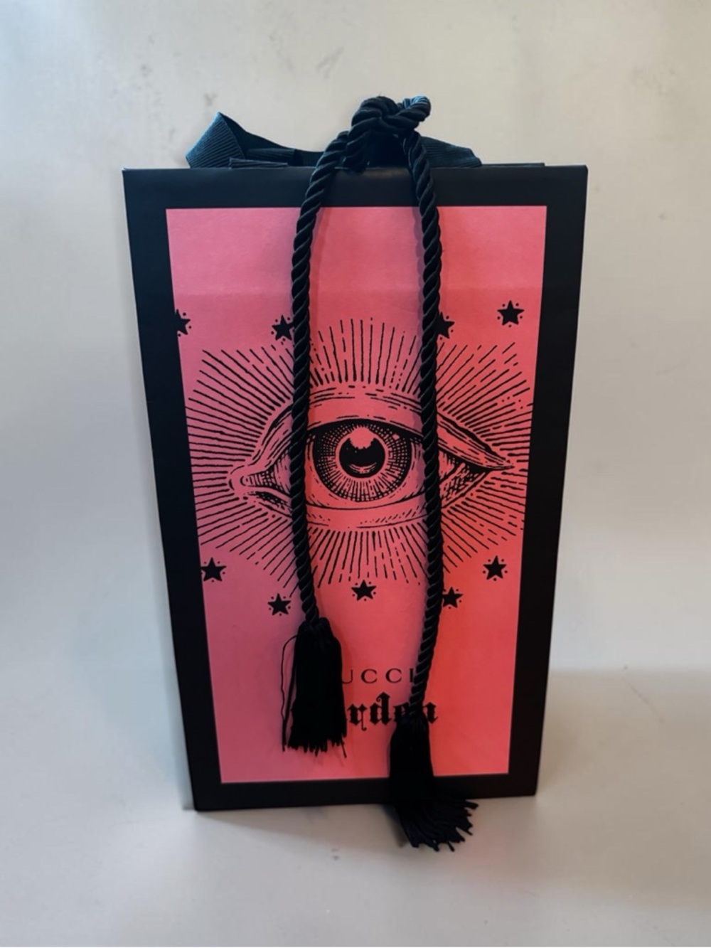 Gucci Garden Rare Eye Gift Bag with Corded Tie Tassels
